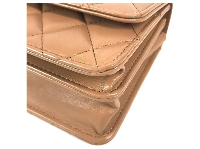 Portafoglio con catena Chanel AP4184 Light Brown - vista 6