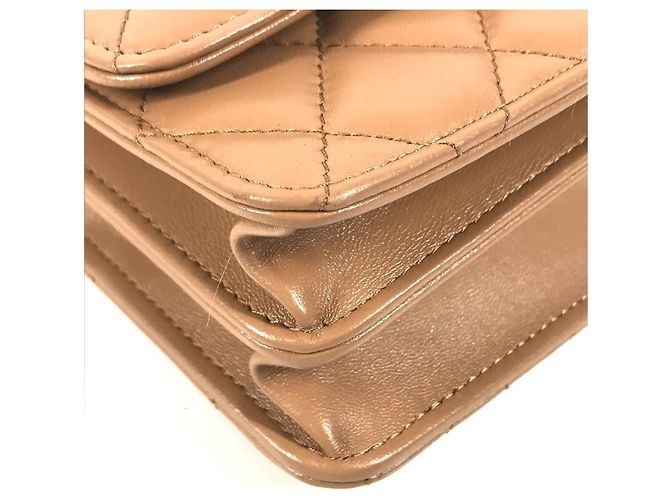 Portafoglio con catena Chanel AP4184 Light Brown - vista 7