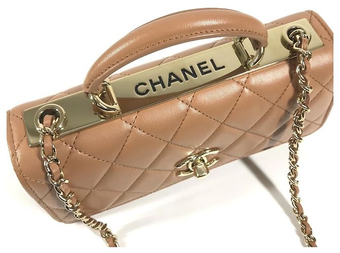 Portafoglio con catena Chanel AP4184 Light Brown - vista 9