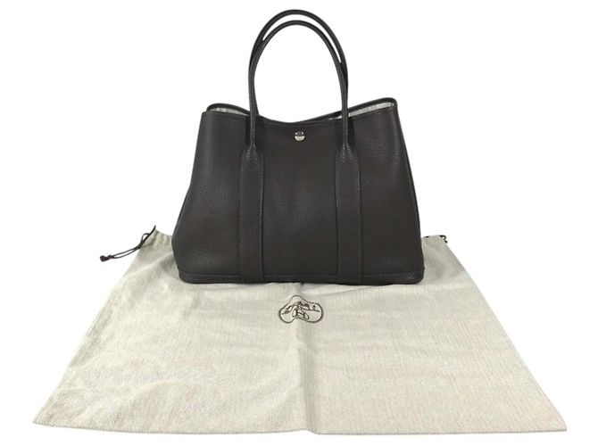 Hermès Bolsa HERMES Garden Party PM em couro Negonda - vista 14