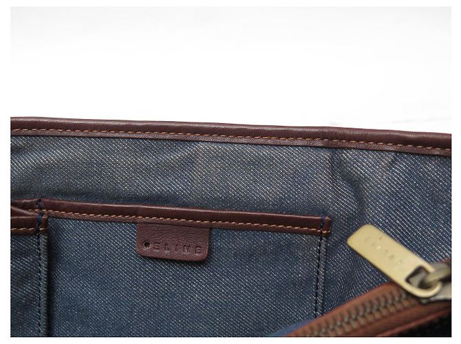 Céline VINTAGE CELINE BOGGIE HANDTASCHE AUS BLAUEM TRIOMPHE DENIM CANVAS - Ansicht 11