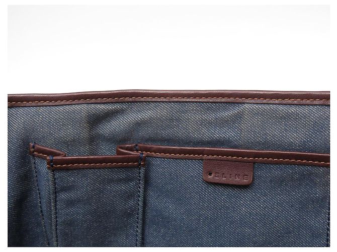 Céline VINTAGE CELINE BOGGIE HANDTASCHE AUS BLAUEM TRIOMPHE DENIM CANVAS - Ansicht 12