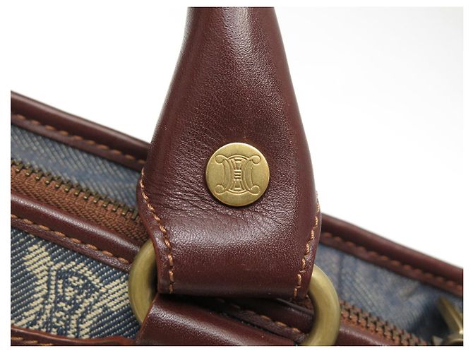 Céline VINTAGE CELINE BOGGIE HANDTASCHE AUS BLAUEM TRIOMPHE DENIM CANVAS - Ansicht 17
