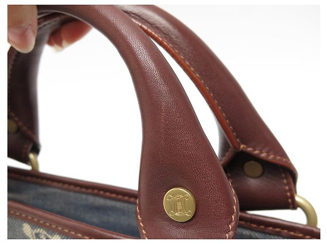 Céline VINTAGE CELINE BOGGIE HANDTASCHE AUS BLAUEM TRIOMPHE DENIM CANVAS - Ansicht 20