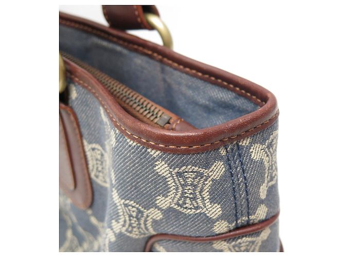 Céline VINTAGE CELINE BOGGIE HANDTASCHE AUS BLAUEM TRIOMPHE DENIM CANVAS - Ansicht 21