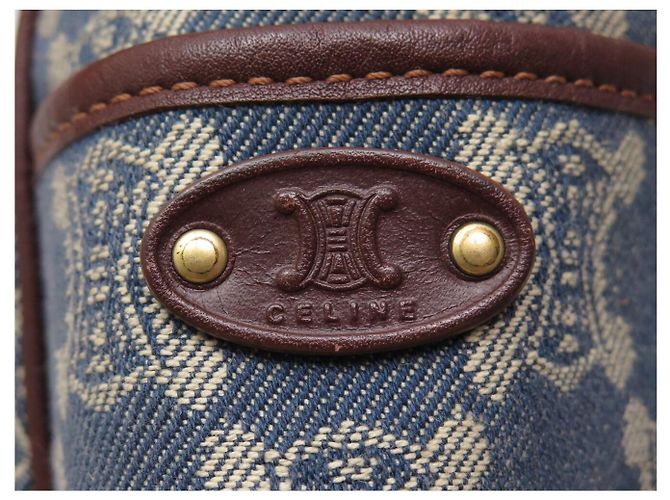 Céline VINTAGE CELINE BOGGIE HANDTASCHE AUS BLAUEM TRIOMPHE DENIM CANVAS - Ansicht 22