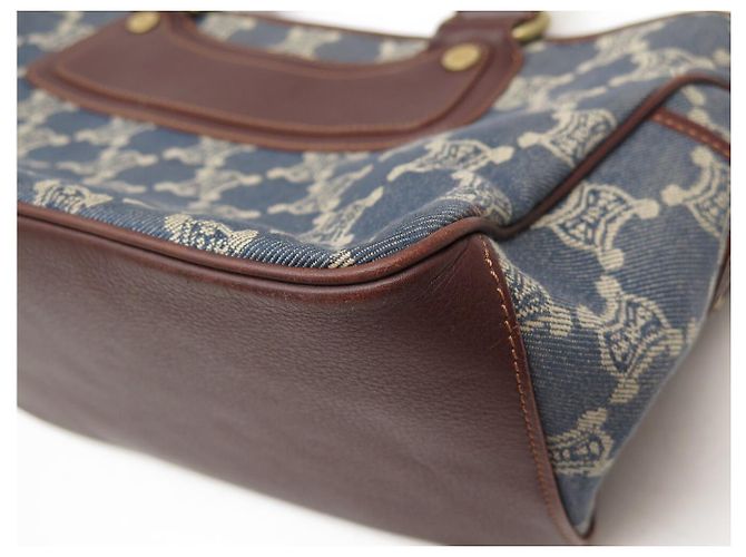 Céline VINTAGE CELINE BOGGIE HANDTASCHE AUS BLAUEM TRIOMPHE DENIM CANVAS - Ansicht 23