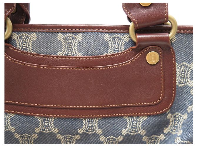 Céline VINTAGE CELINE BOGGIE HANDTASCHE AUS BLAUEM TRIOMPHE DENIM CANVAS - Ansicht 26