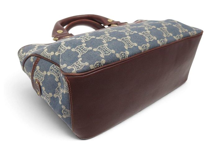 Céline VINTAGE CELINE BOGGIE HANDTASCHE AUS BLAUEM TRIOMPHE DENIM CANVAS - Ansicht 3