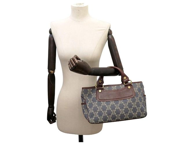 Céline VINTAGE CELINE BOGGIE HANDTASCHE AUS BLAUEM TRIOMPHE DENIM CANVAS - Ansicht 5