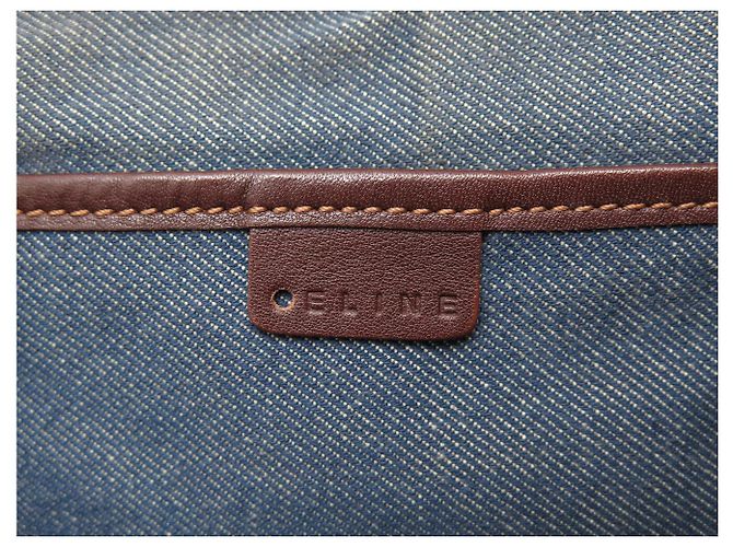 Céline VINTAGE CELINE BOGGIE HANDTASCHE AUS BLAUEM TRIOMPHE DENIM CANVAS - Ansicht 8