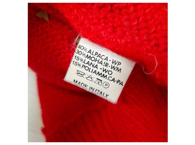Iceberg Jean-Charles de Castelbajac Roter Alpaka Pullover - Ansicht 11
