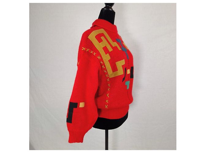 Iceberg Jean-Charles de Castelbajac Roter Alpaka Pullover - Ansicht 3