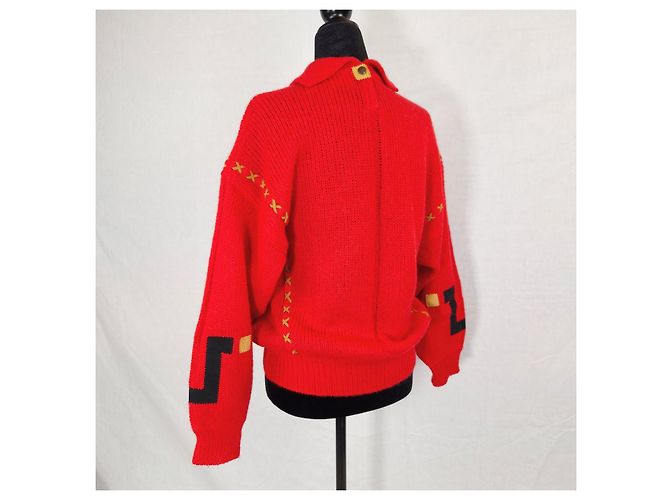 Iceberg Jean-Charles de Castelbajac Roter Alpaka Pullover - Ansicht 4