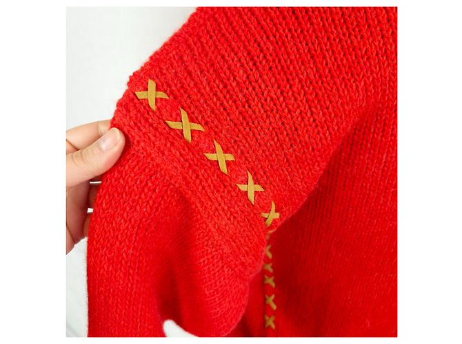 Iceberg Jean-Charles de Castelbajac Roter Alpaka Pullover - Ansicht 5