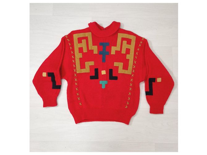Iceberg Jean-Charles de Castelbajac Roter Alpaka Pullover - Ansicht 7