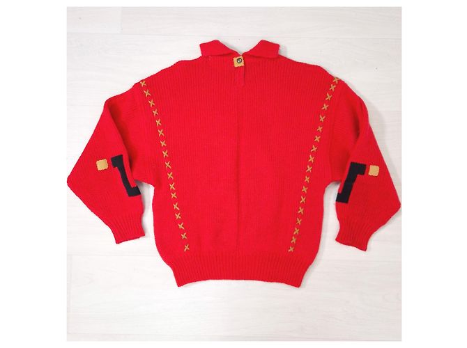 Iceberg Jean-Charles de Castelbajac Roter Alpaka Pullover - Ansicht 9