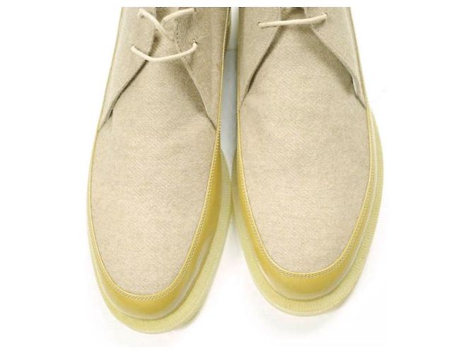 Autre Marque Botas Chukka em lã e couro envernizado NIT - vista 5