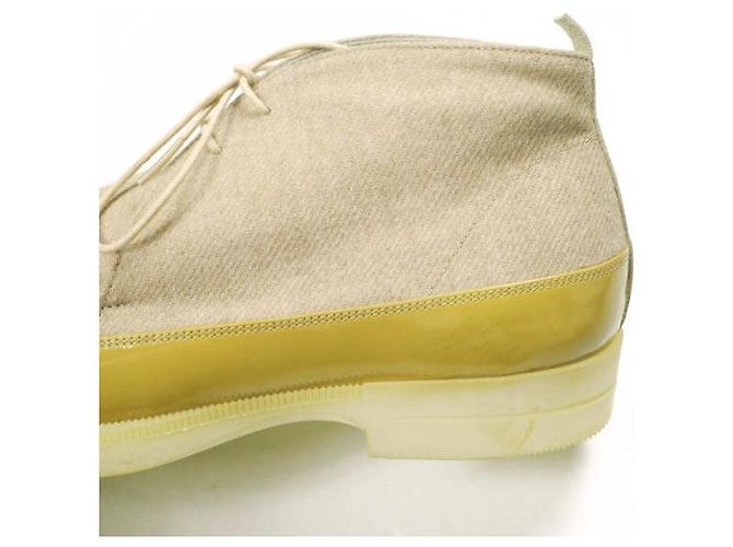 Autre Marque Botas Chukka em lã e couro envernizado NIT - vista 8