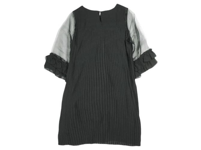 Autre Marque Carolina Glaser Chiffon Plisseekleid - Ansicht 2