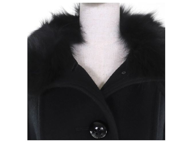 Abrigo Burberry Blue Label de lana, angora y zorro - vista 4