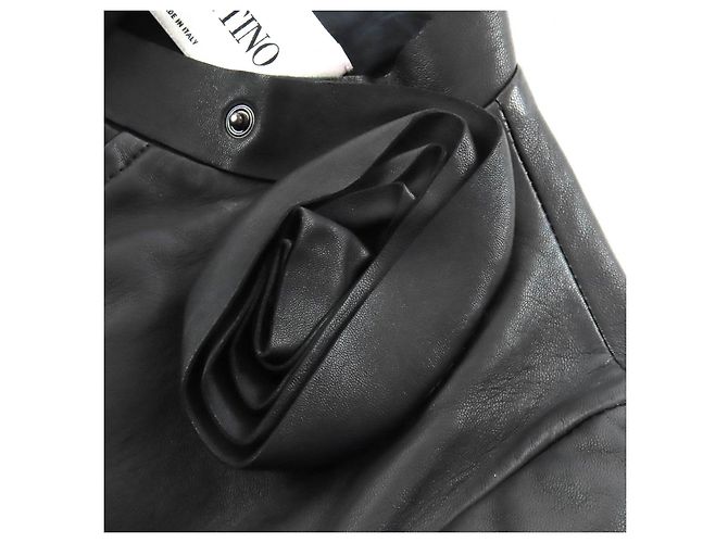 Valentino Lammlederjacke mit Rosenmotiv - Ansicht 6