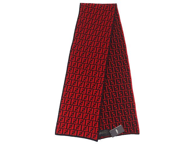 Fendi FF Logo Zucca Pattern Wool Scarf - view 3