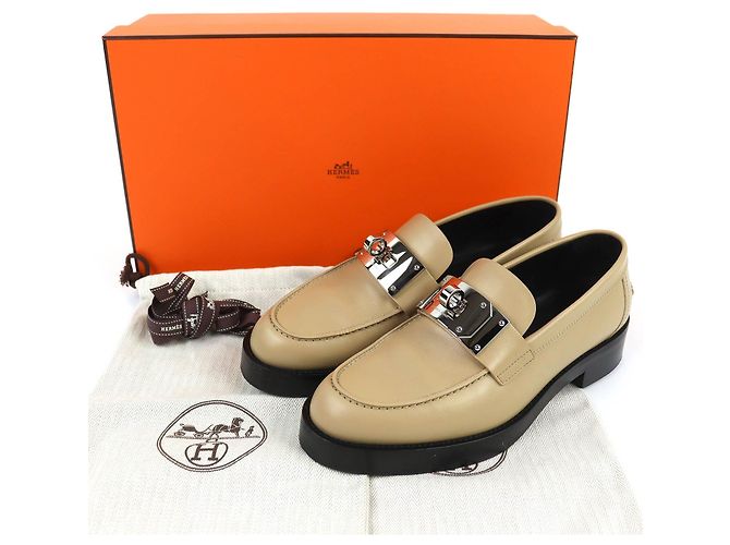 Mocassini in pelle Hermès Kelly Buckle 37.5 - vista 2