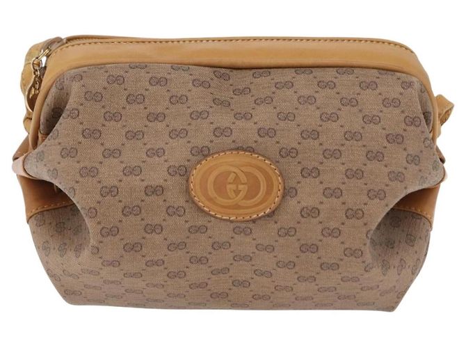Borsa a tracolla GUCCI in pelle beige e oro 007 115 5770 - vista 13