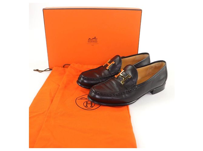 Mocassins en cuir Hermès Constance HMetal - vue 2