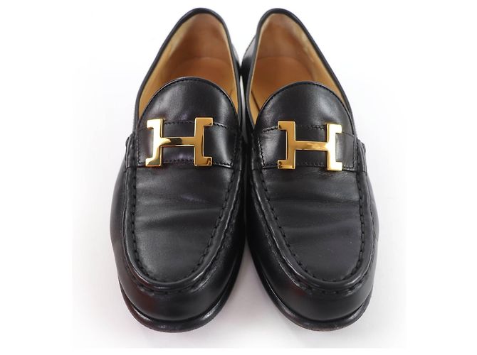 Mocassins en cuir Hermès Constance HMetal - vue 4