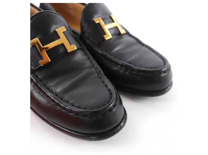 Mocassins en cuir Hermès Constance HMetal - vue 8