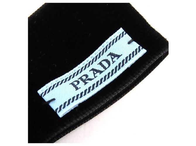 Prada Samt-Haarklammer mit Dreiecks-Logo-Plakette - Ansicht 5