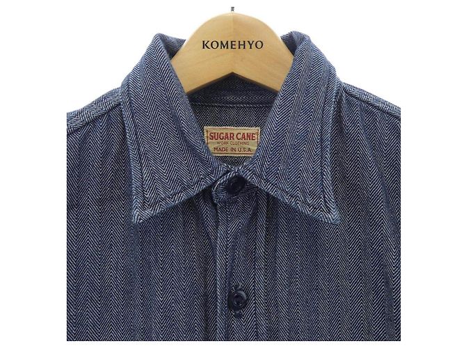 Autre Marque SUGAR CANE Hemd Navy Blau - Ansicht 5