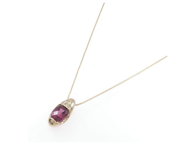Autre Marque Collana Au750 Granato e Diamante - vista 2