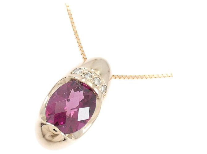 Autre Marque Collana Au750 Granato e Diamante - vista 3