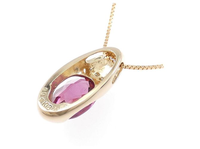 Autre Marque Collana Au750 Granato e Diamante - vista 4