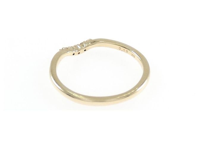 Autre Marque Anello agete in oro giallo K10 e diamanti - vista 3