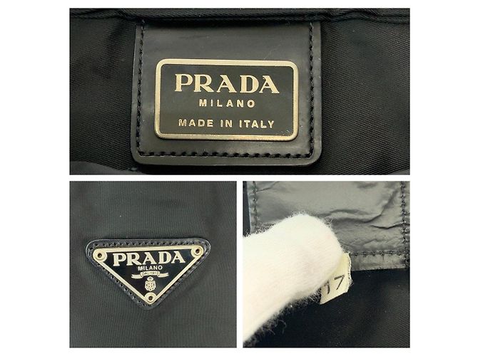 Borsa a tracolla in nylon PRADA Tessuto con logo a triangolo - vista 4