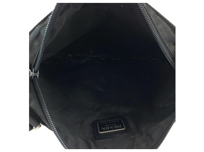 Borsa a tracolla in nylon PRADA Tessuto con logo a triangolo - vista 9