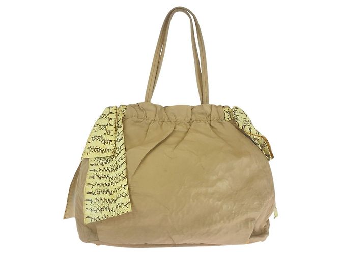 Prada Ribbon Leather Python 2way Bag - view 2