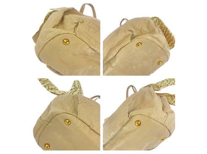 Prada Ribbon Leather Python 2way Bag - view 3