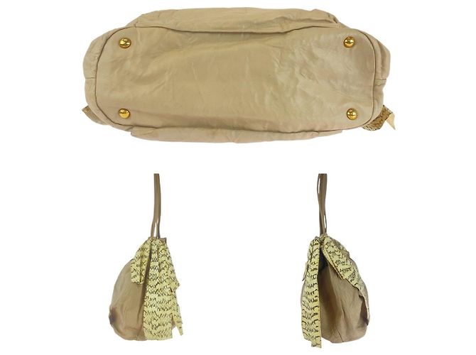 Prada Ribbon Leather Python 2way Bag - view 9