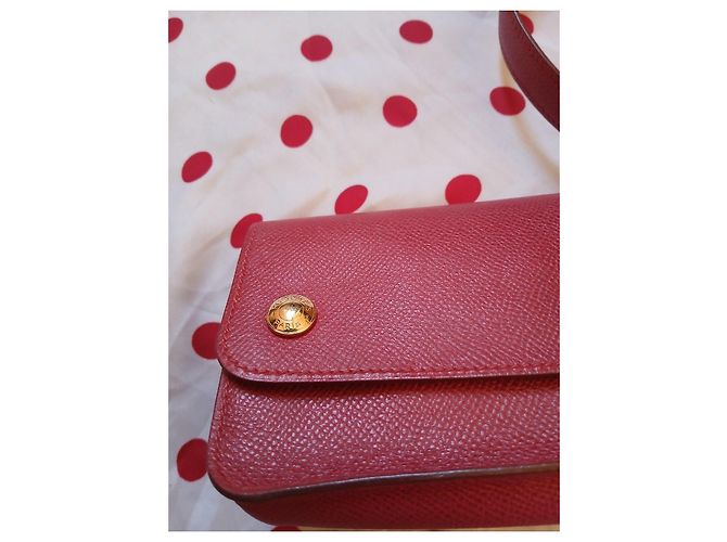 Hermès Belt Pouch in red vintage 1996 courcevel leather - view 13