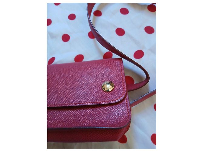 Hermès Belt Pouch in red vintage 1996 courcevel leather - view 14
