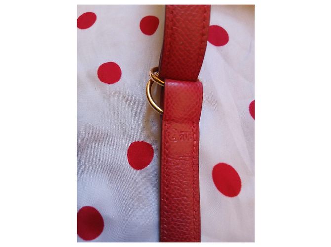 Hermès Belt Pouch in red vintage 1996 courcevel leather - view 15