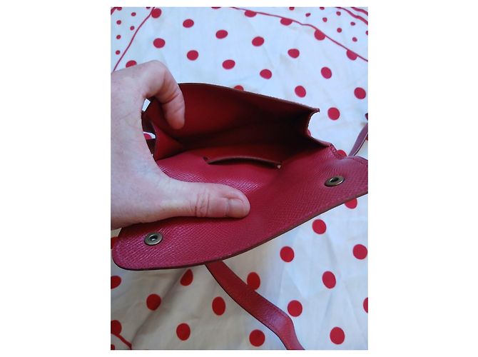 Hermès Belt Pouch in red vintage 1996 courcevel leather - view 17