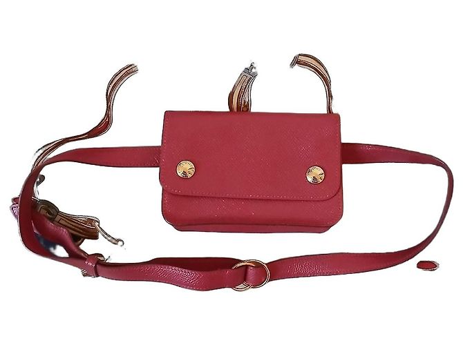 Hermès Belt Pouch in red vintage 1996 courcevel leather - view 2