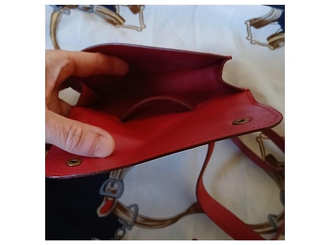 Hermès Belt Pouch in red vintage 1996 courcevel leather - view 20