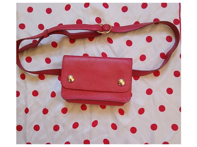 Hermès Belt Pouch in red vintage 1996 courcevel leather - view 21